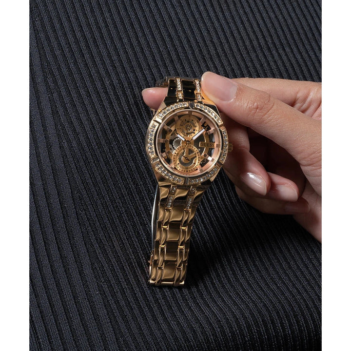 GUESS Ladies Rose Gold Tone Multi-function Watch 36 mm