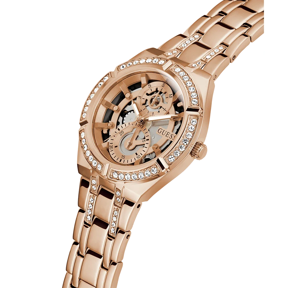 GUESS Ladies Rose Gold Tone Multi-function Watch 36 mm