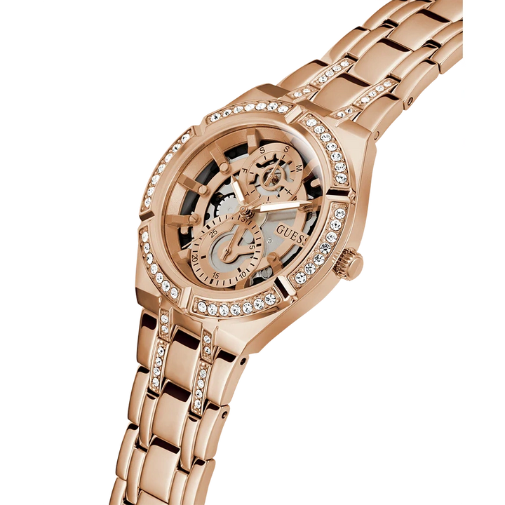 GUESS Ladies Rose Gold Tone Multi-function Watch 36 mm