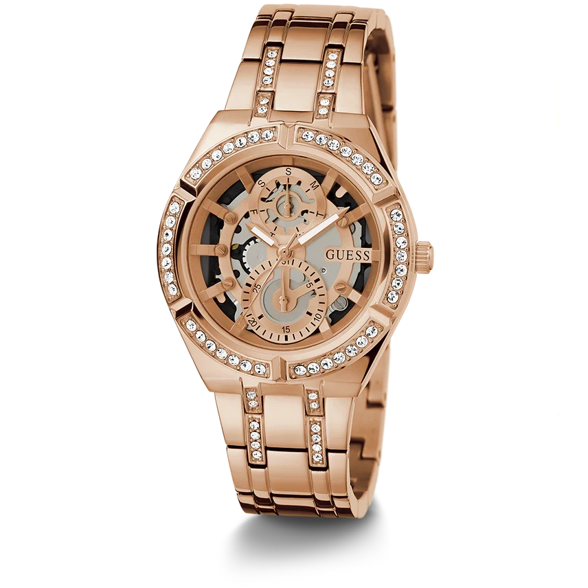 GUESS Ladies Rose Gold Tone Multi-function Watch 36 mm