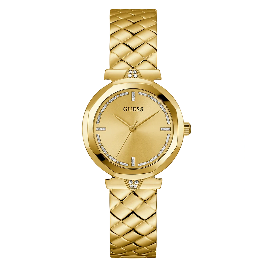 GUESS Ladies Gold Tone Analog Watch 34 mm