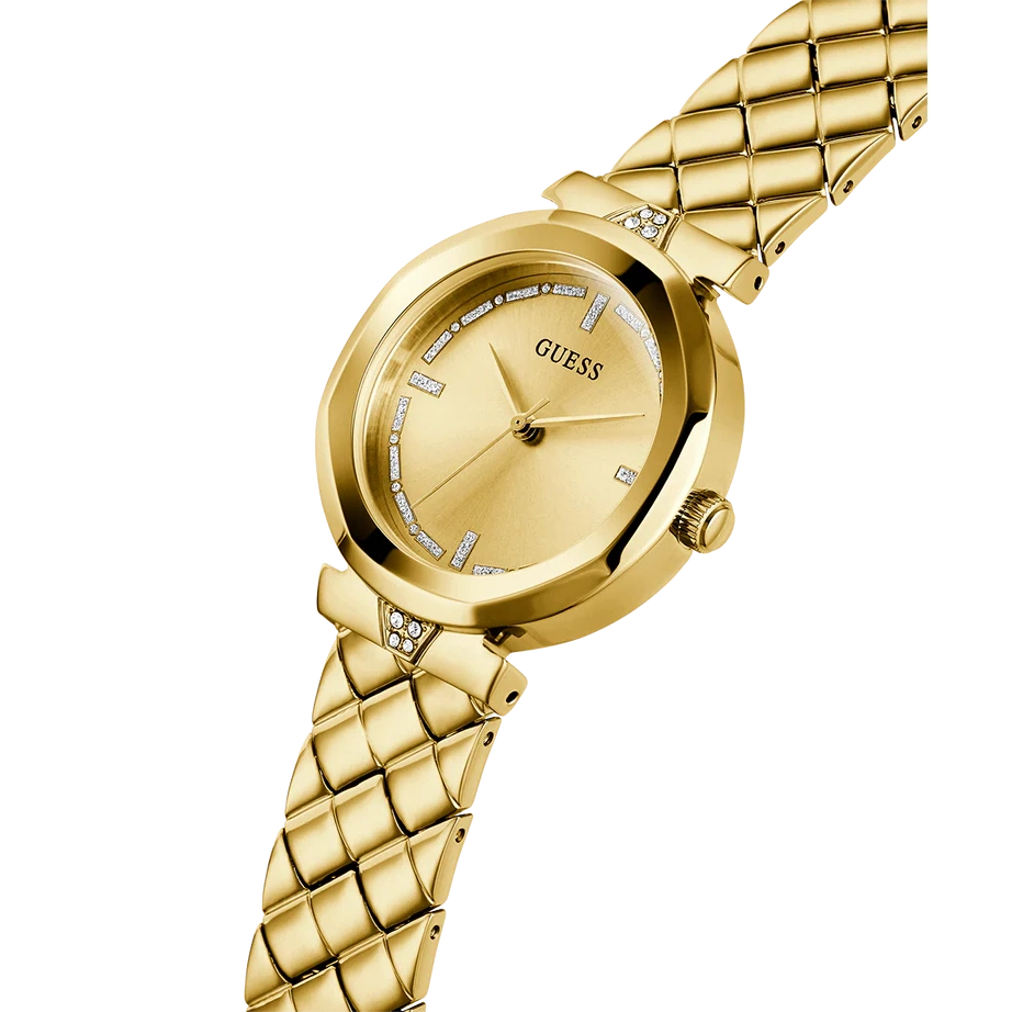 GUESS Ladies Gold Tone Analog Watch 34 mm