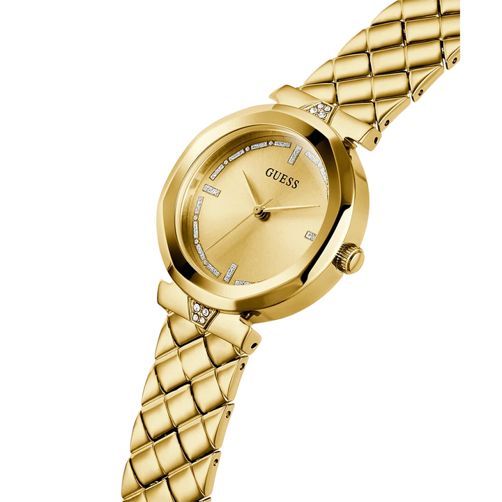 GUESS Ladies Gold Tone Analog Watch 34 mm