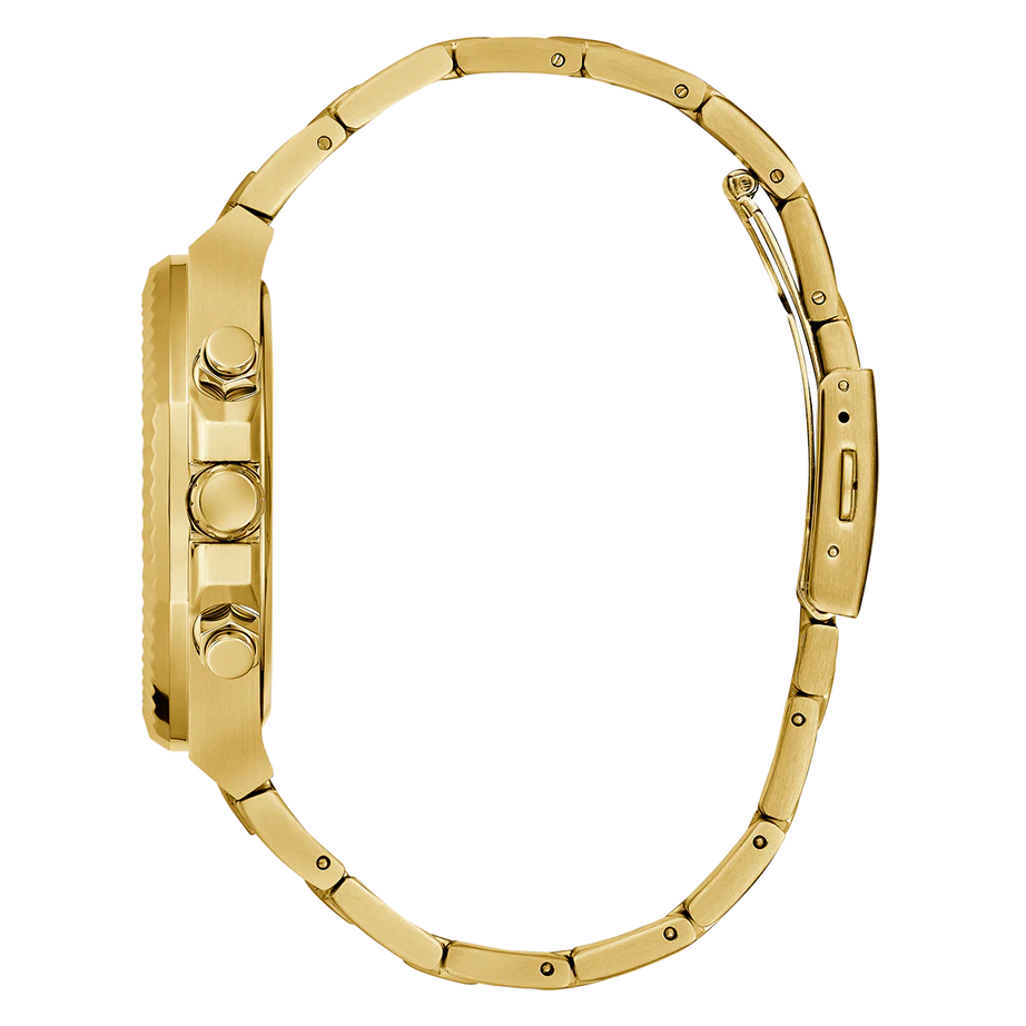 GUESS Mens Gold Tone Multi-function Watch GW0703G6