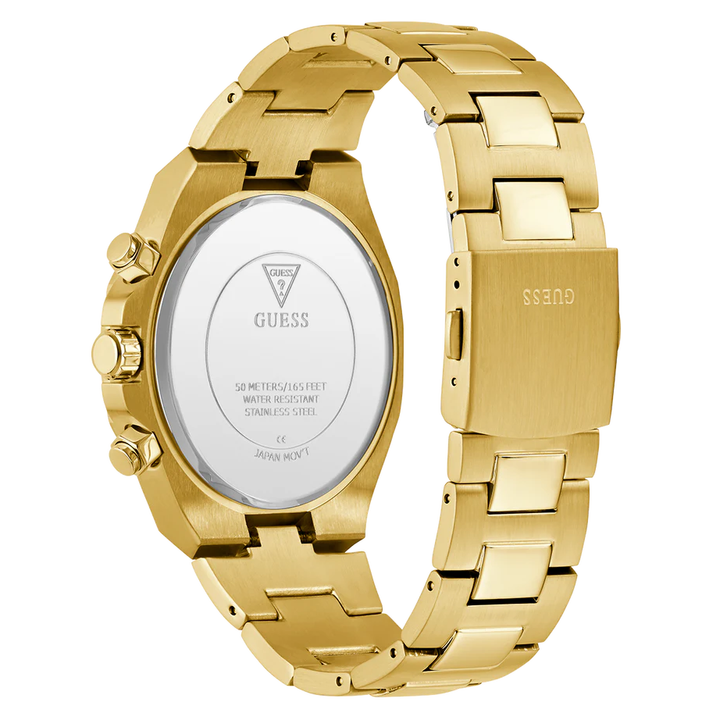GUESS Mens Gold Tone Multi-function Watch GW0703G6