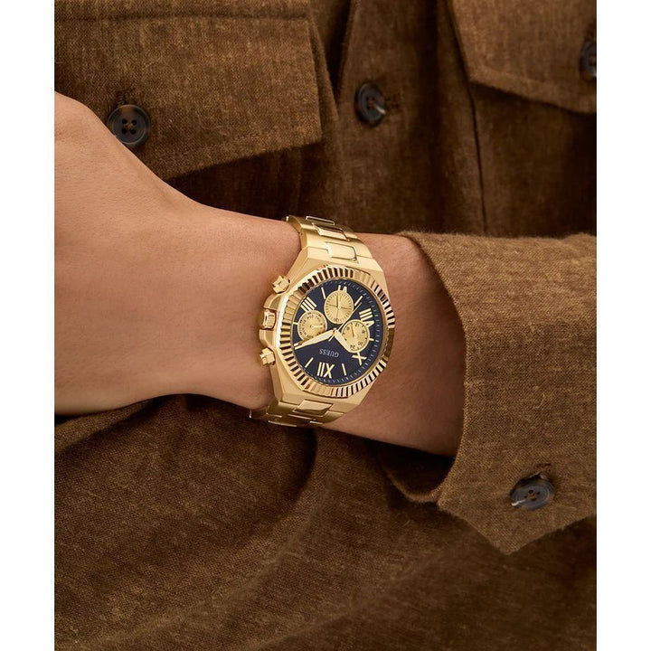 GUESS Mens Gold Tone Multi-function Watch GW0703G6