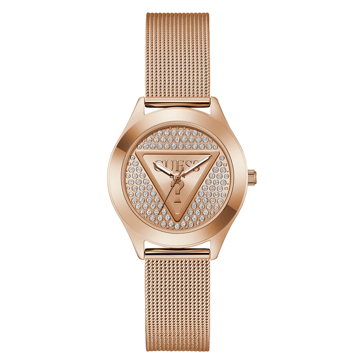 GUESS Ladies Rose Gold Tone Analog Watch GW0835L3