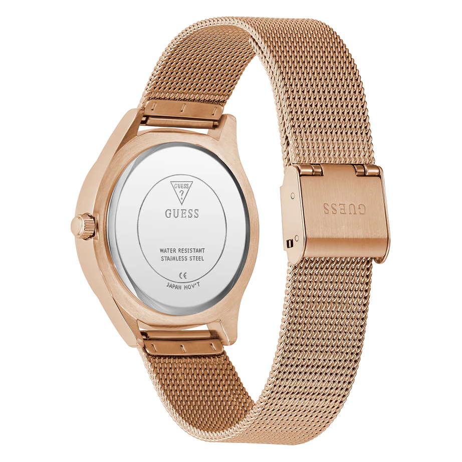 GUESS Ladies Rose Gold Tone Analog Watch GW0835L3
