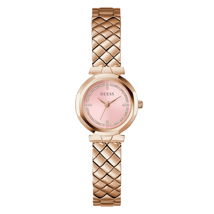 GUESS Ladies Rose Gold Tone Analog Watch GW0839L3