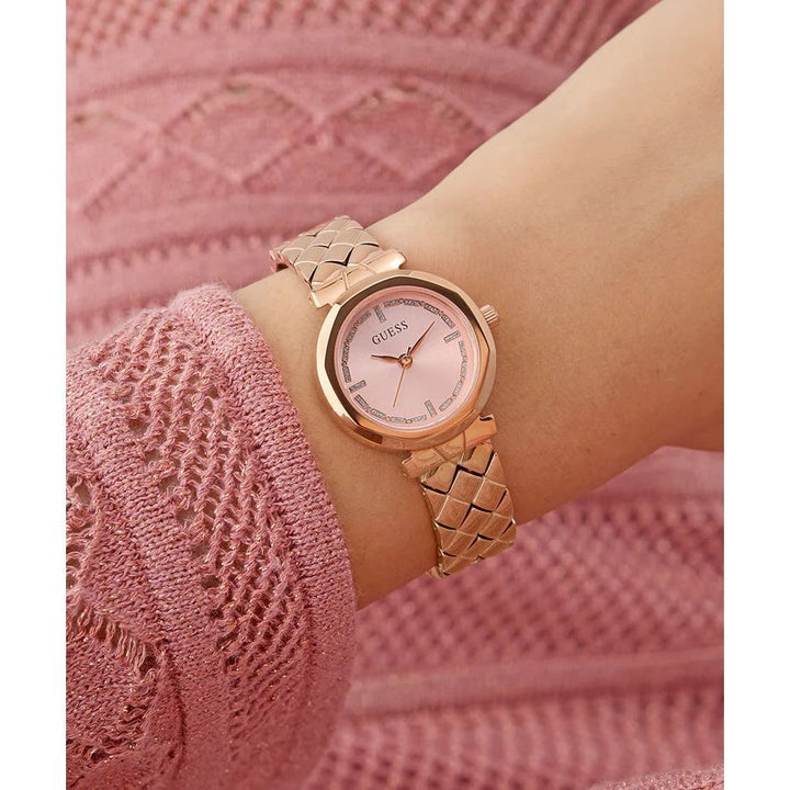 GUESS Ladies Rose Gold Tone Analog Watch GW0839L3