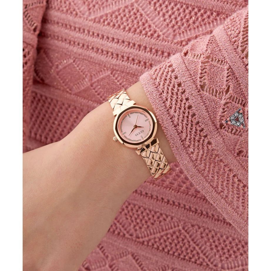 GUESS Ladies Rose Gold Tone Analog Watch GW0839L3
