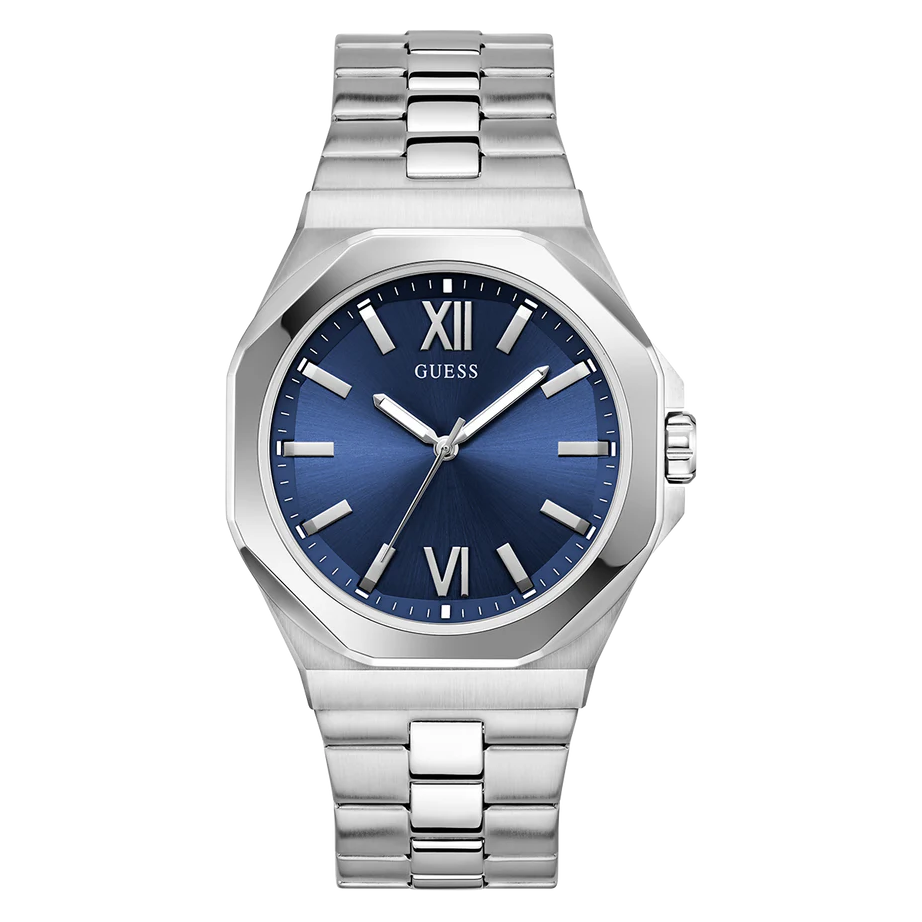 GUESS Mens Silver Tone Analog Watch GW0849G1