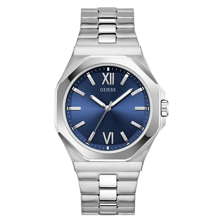 GUESS Mens Silver Tone Analog Watch GW0849G1