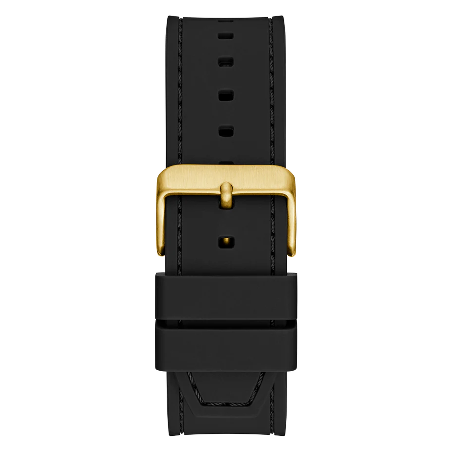 GUESS Mens Black Gold Tone Analog Watch GW0850G2