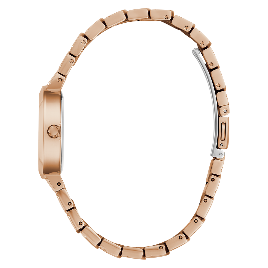 Stylish GUESS Ladies Rose Gold Tone Analog Watch for Every Occasion