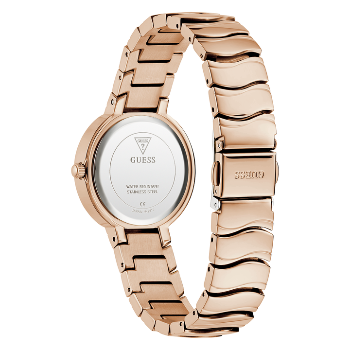 Stylish GUESS Ladies Rose Gold Tone Analog Watch for Every Occasion