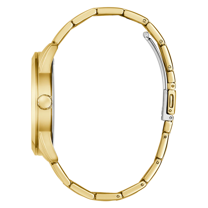 GUESS Mens Gold Tone Analog Watch GW0893G5