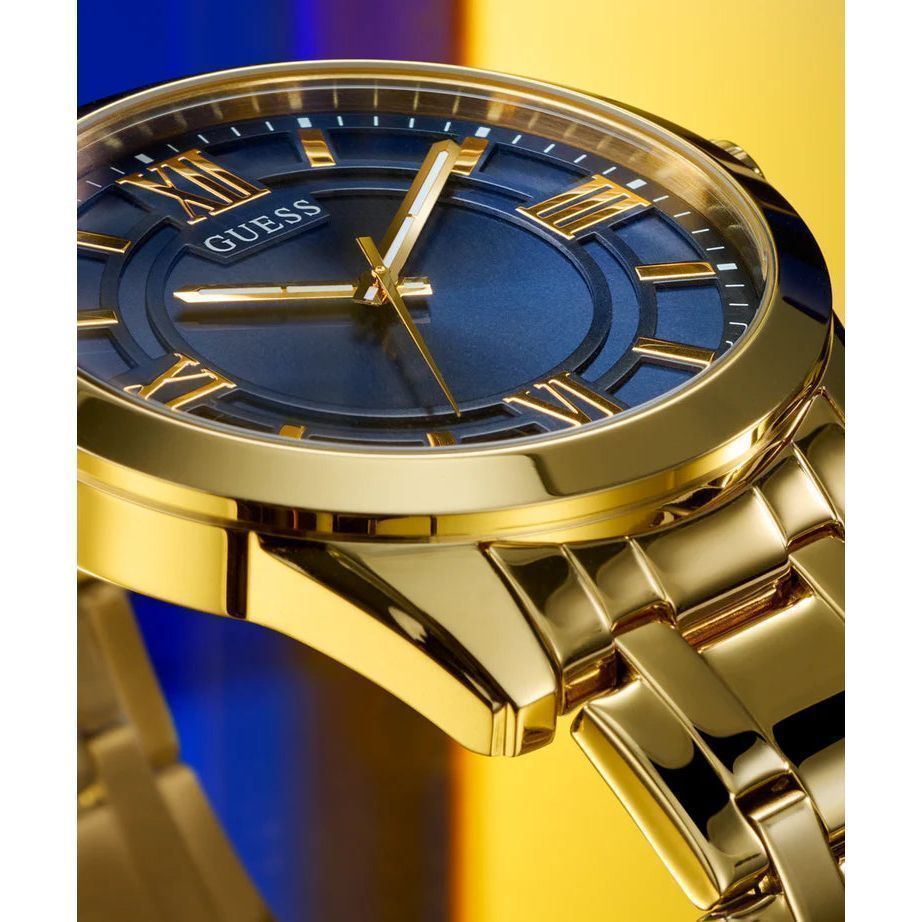 GUESS Mens Gold Tone Analog Watch GW0893G5