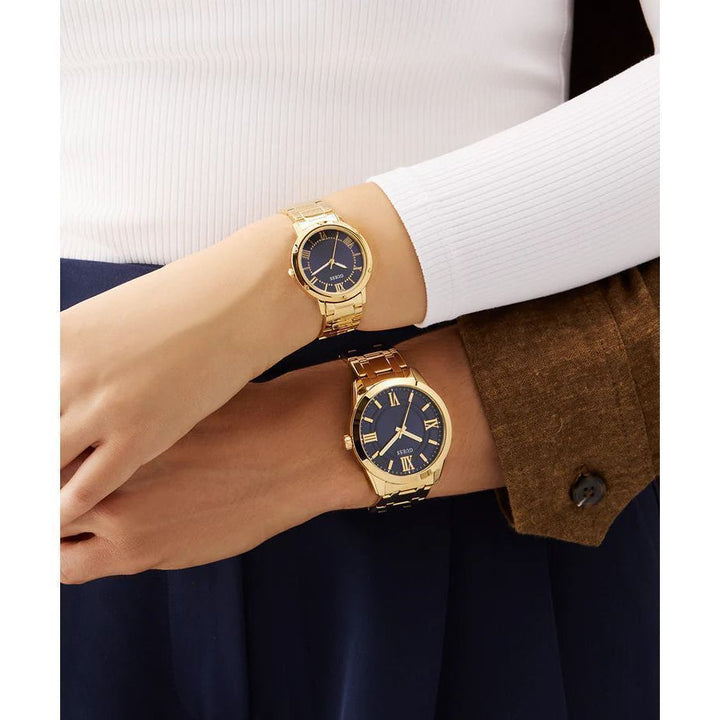 GUESS Mens Gold Tone Analog Watch GW0893G5