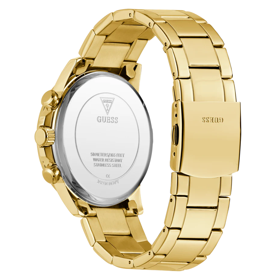 GUESS Mens Gold Tone Multi-function Watch GW0900G3