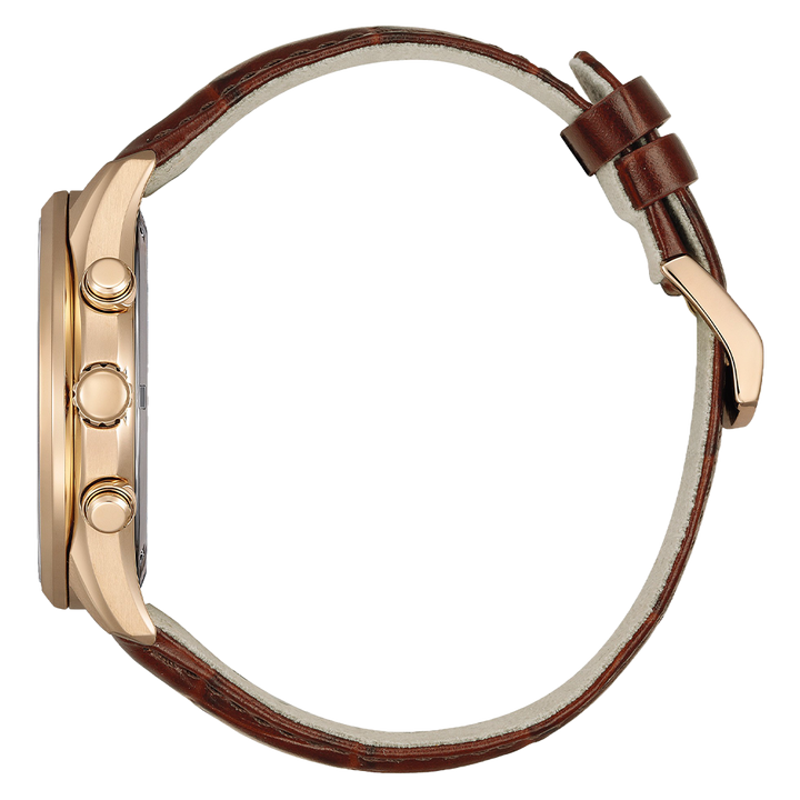 Classic Citizen Eco-Drive Chronograph Watch for Men with Brown Dial