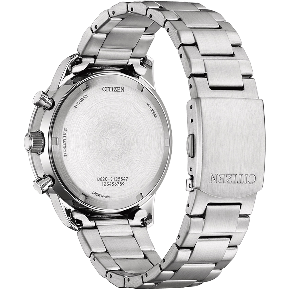 Limited Edition Eco-Drive Chronograph Watch with Blue Dial