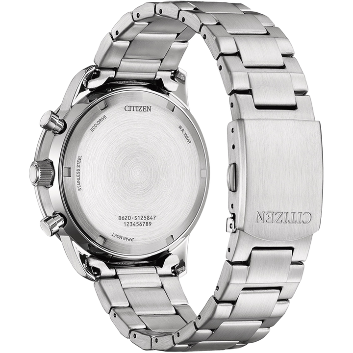 Limited Edition Eco-Drive Chronograph Watch with Blue Dial