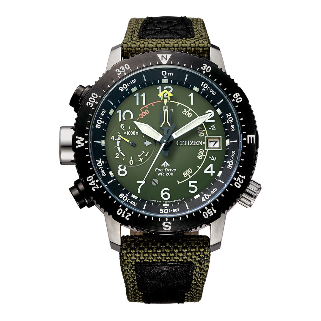 CITIZEN ECO-DRIVE GENTS WATCH GREEN DIAL - BN4048-14X