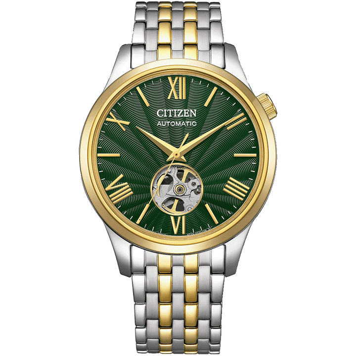 Elegant Automatic Citizen NH9134-83X Open Heart Watch