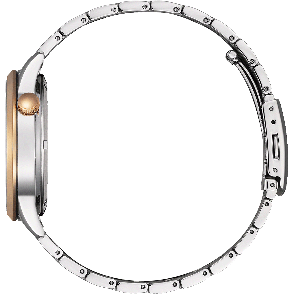 Elegant Mechanical Open Heart Citizen Watch with Green Dial