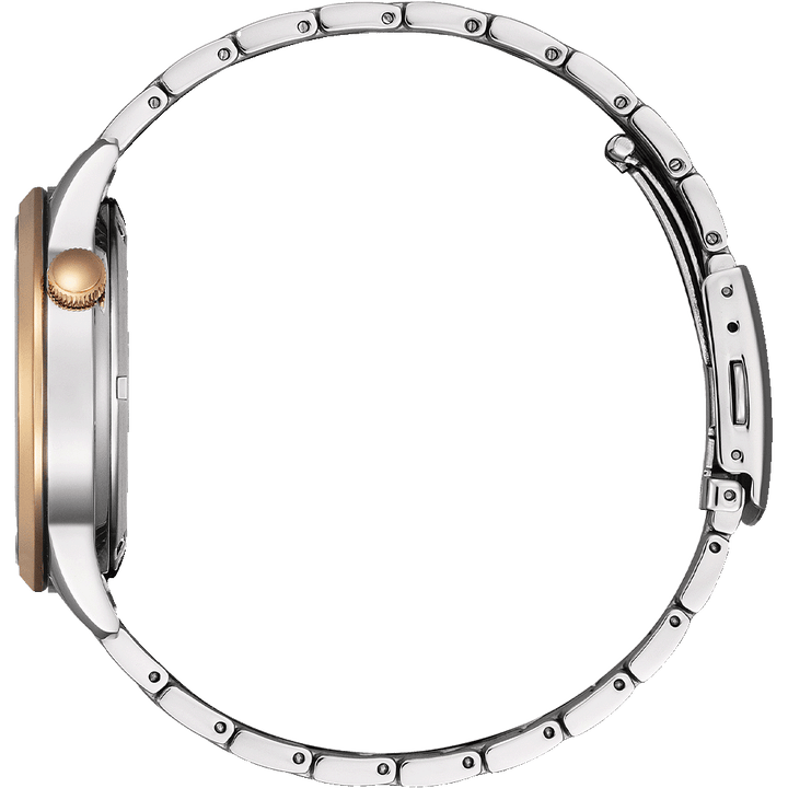 Elegant Mechanical Open Heart Citizen Watch with Green Dial