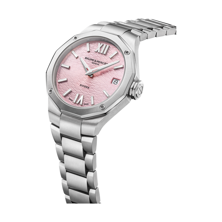 Baume &amp; Mercier Riviera 10812 Pink Dial Women’s Watch – Chf 1,900