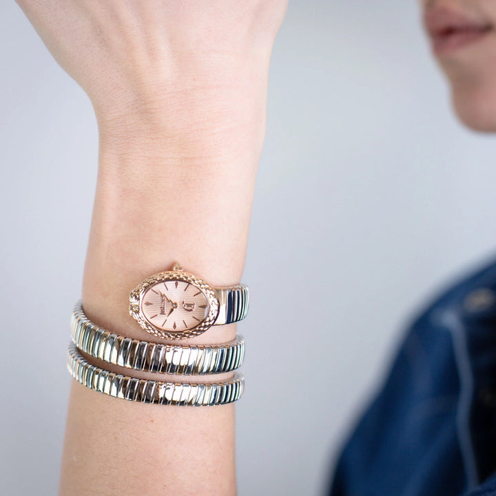 Just Cavalli Signature Snake - JC1L391M0055 Rose Gold Dial Watch