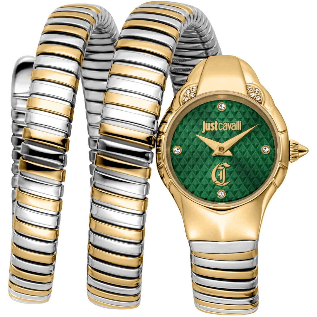 Just Cavalli Signature Snake - JC1L393M0045 Bottle green Dial Watch