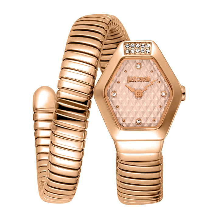 Just Cavalli Signature Snake - JC1L394M0045 Rose Gold Dial Watch