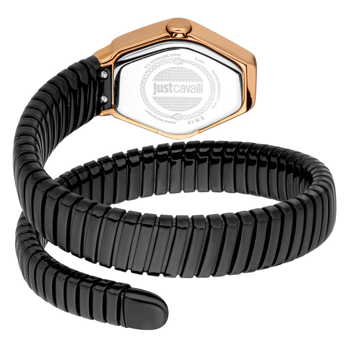 Just Cavalli Signature Snake - JC1L394M0075 Black Dial Watch