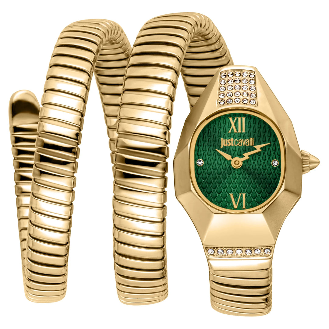 Just Cavalli Signature Snake - JC1L397M0045 Bottle green Dial Watch