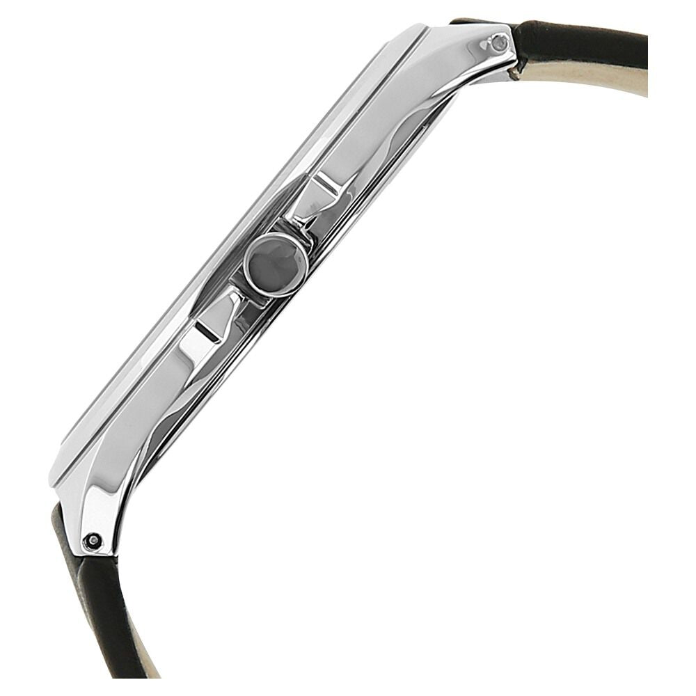 Kenneth Cole Quartz Analog Silver Dial Leather Strap Watch for Men-KC10008119MNJ