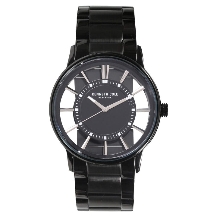 Kenneth Cole Quartz Analog Brown Dial Metal Strap Watch for Men-NCKC10010678MN