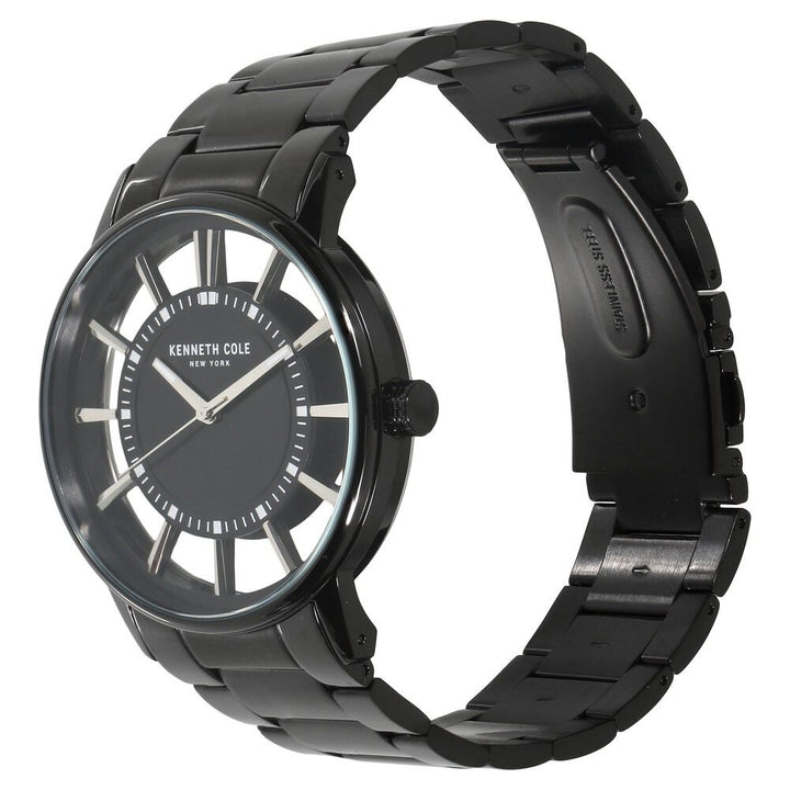 Kenneth Cole Quartz Analog Brown Dial Metal Strap Watch for Men-NCKC10010678MN