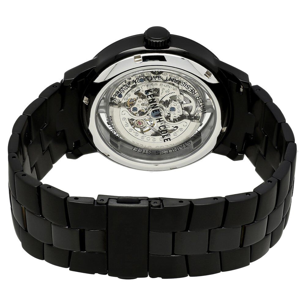 Kenneth Cole Quartz Analog Black Dial Metal Strap Watch for Men-NCKC10011618MN