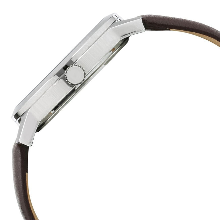 Kenneth Cole Quartz Analog Grey Dial Leather Strap Watch for Men-KC10014633LD