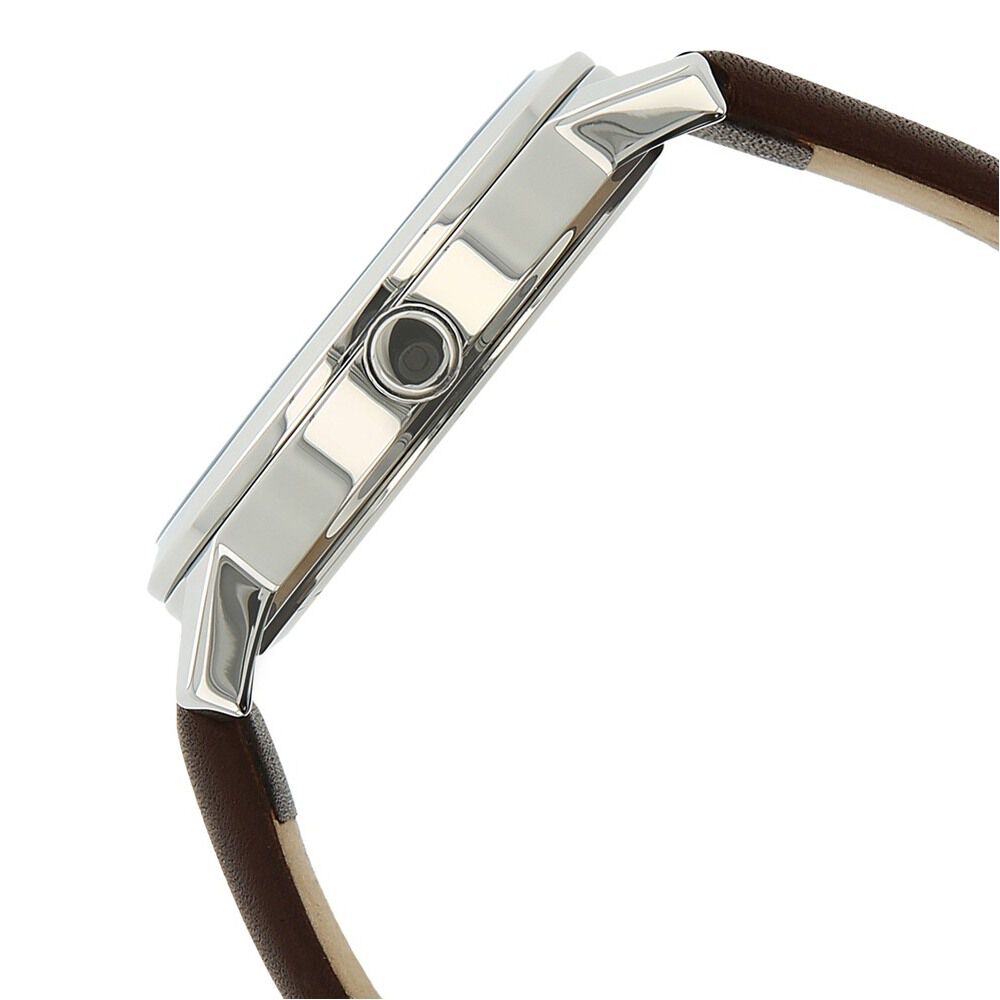 Kenneth Cole Quartz Analog Grey Dial Leather Strap Watch for Men-KC10014633MNJ