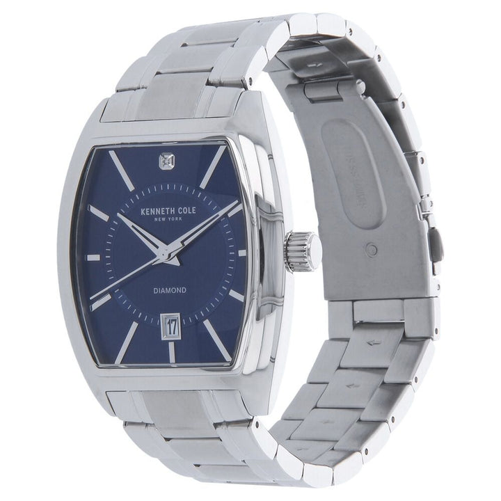 Kenneth Cole Quartz Analog Blue Dial Stainless Steel Strap Watch for Men-KC10014806MNJ