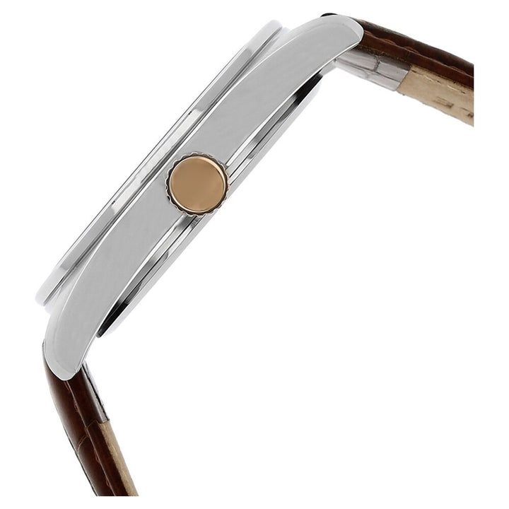 Kenneth Cole Quartz Analog Grey Dial Leather Strap Watch for Men-KC10015008MNJ