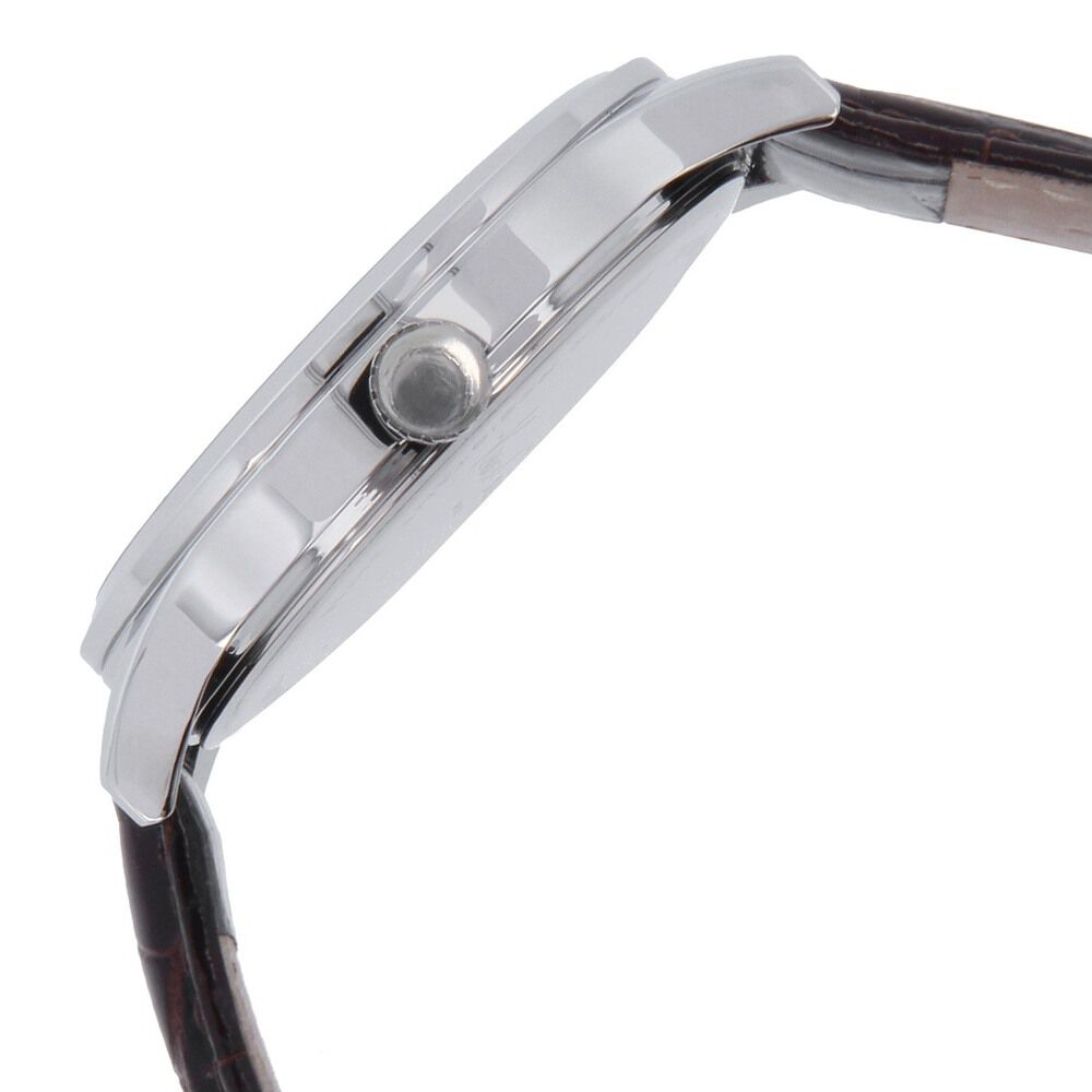 Kenneth Cole Quartz Analog Brown Dial Leather Strap Watch for Men-KC10018748MNJ