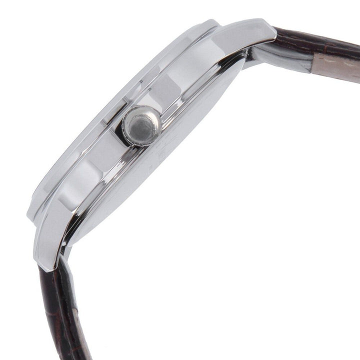 Kenneth Cole Quartz Analog Brown Dial Leather Strap Watch for Men-KC10018748MNJ