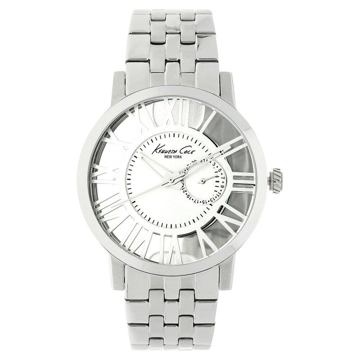 Kenneth Cole Quartz Multifunction Silver Dial Watch for Men-KC10020810MNJ