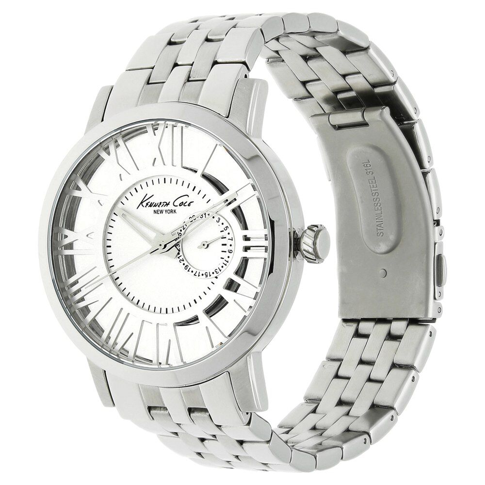 Kenneth Cole Quartz Multifunction Silver Dial Watch for Men-KC10020810MNJ