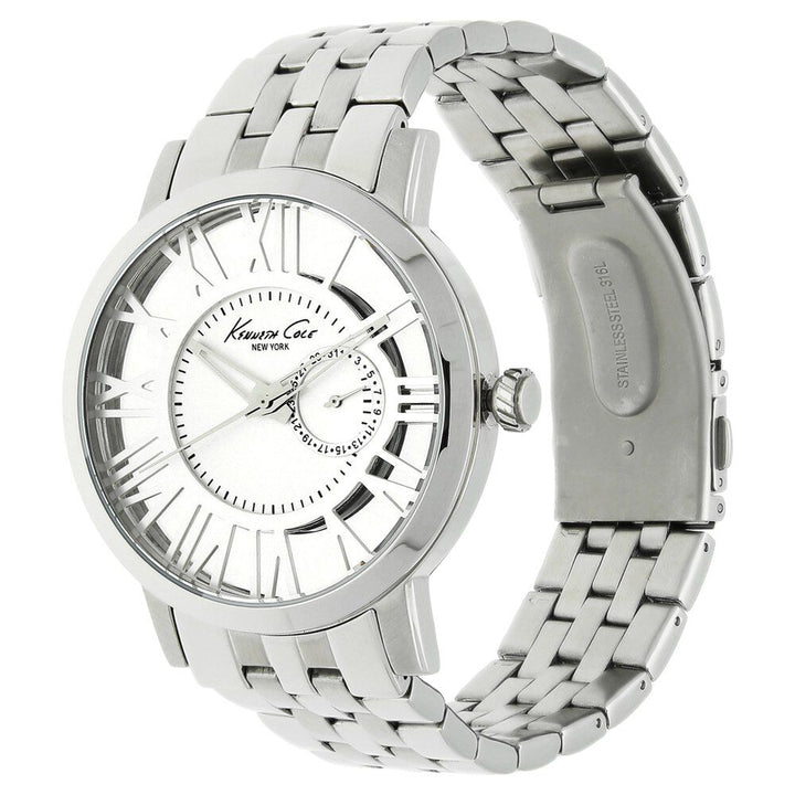 Kenneth Cole Quartz Multifunction Silver Dial Watch for Men-KC10020810MNJ